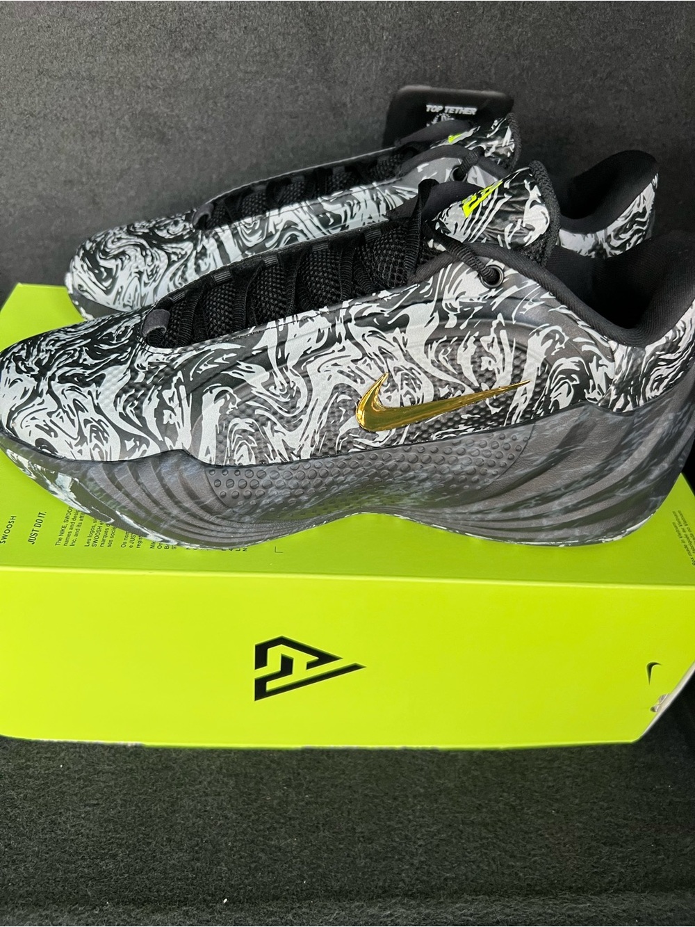 Nike Giannis Freak 8 Etched in Stone Basketball Shoes Black Men's Size 14 NIB!